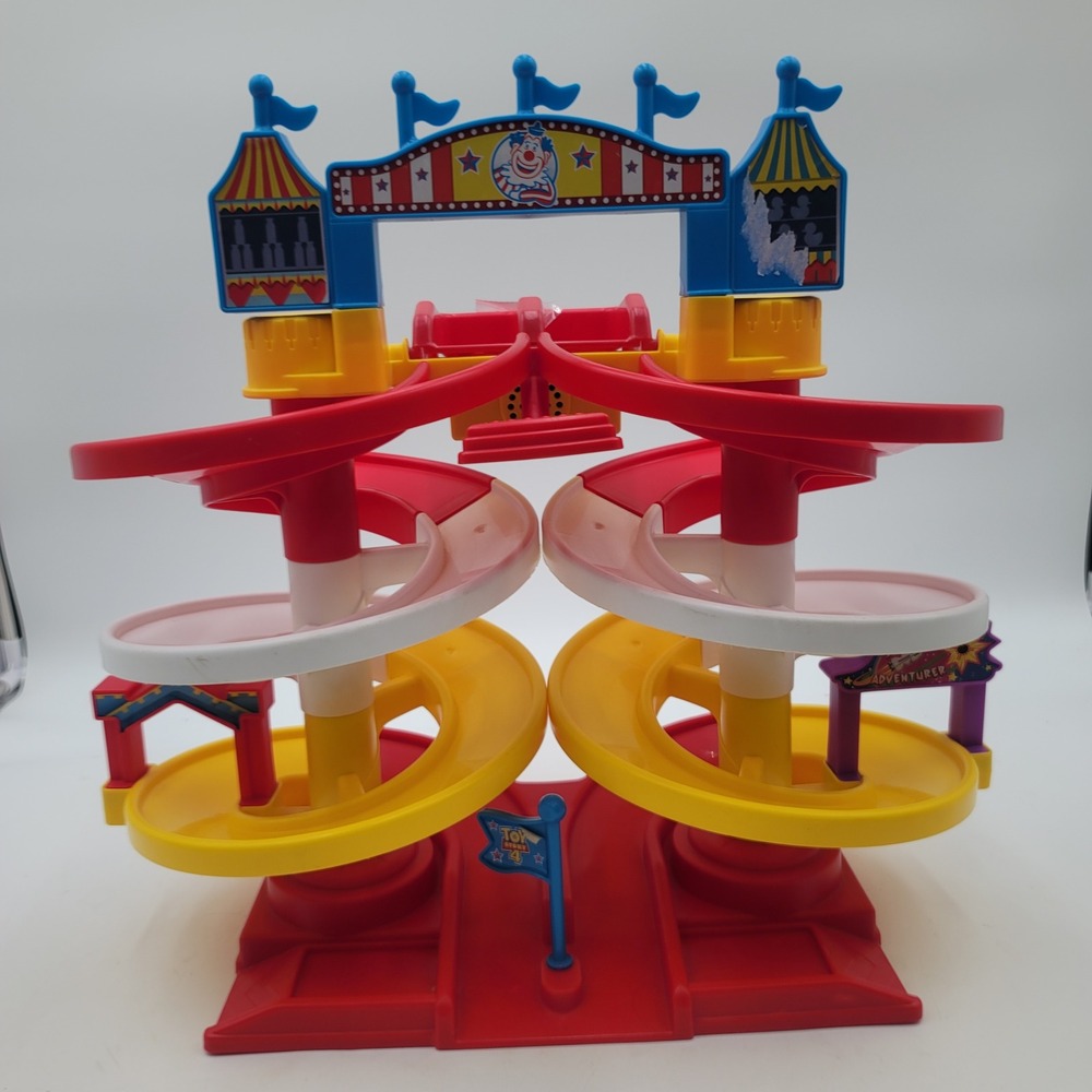 Disney Toy Story 4 Carnival Spiral Speedway Racing Ramp Playset TESTED